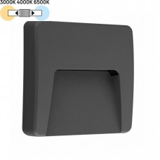 Φωτιστικό Επίτοιχο LED 3W 230V 240lm CCT Polycarbonate Γραφίτη IP65 3-97318